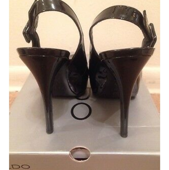 2000s aldo patent leather platform slingback - Picture 5 of 14